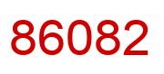 Number 86082 red image
