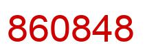 Number 860848 red image