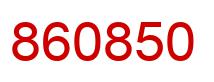 Number 860850 red image