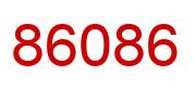 Number 86086 red image