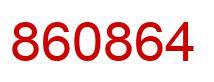 Number 860864 red image
