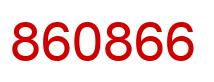 Number 860866 red image