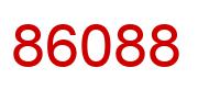 Number 86088 red image