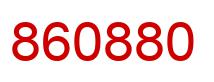 Number 860880 red image