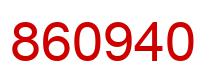 Number 860940 red image