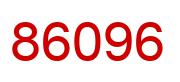 Number 86096 red image