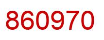 Number 860970 red image