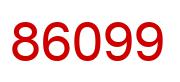 Number 86099 red image