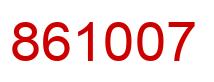 Número 861007 imagen rojo