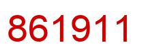 Number 861911 red image