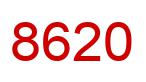 Number 8620 red image