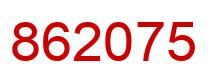 Number 862075 red image