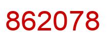 Number 862078 red image