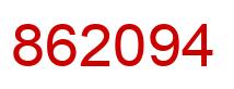 Number 862094 red image