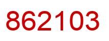 Número 862103 imagen rojo