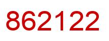 Número 862122 imagen rojo