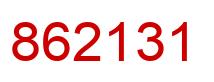 Número 862131 imagen rojo
