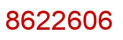 Number 8622606 red image