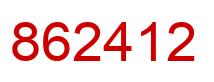 Number 862412 red image