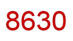 Number 8630 red image