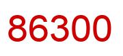 Number 86300 red image