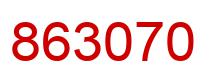 Number 863070 red image