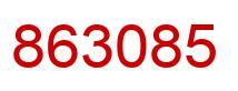 Number 863085 red image
