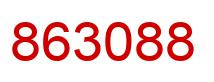 Number 863088 red image