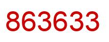 Number 863633 red image