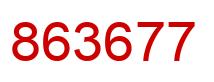Number 863677 red image