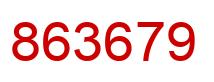 Número 863679 imagen rojo