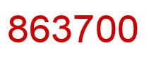 Número 863700 imagen rojo