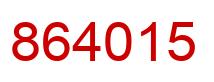 Number 864015 red image