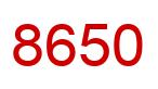 Number 8650 red image