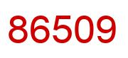 Number 86509 red image