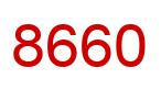 Number 8660 red image