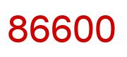 Number 86600 red image