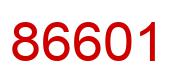 Number 86601 red image