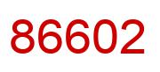 Number 86602 red image