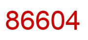 Number 86604 red image