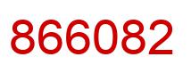 Number 866082 red image