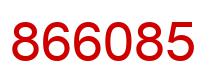 Number 866085 red image