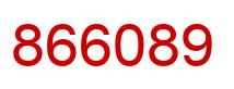 Number 866089 red image