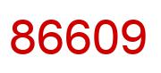 Number 86609 red image