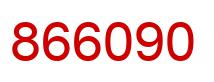 Number 866090 red image