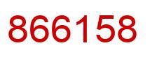Number 866158 red image