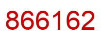 Number 866162 red image