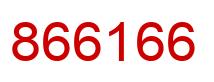 Number 866166 red image