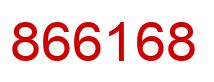 Number 866168 red image