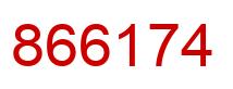 Number 866174 red image